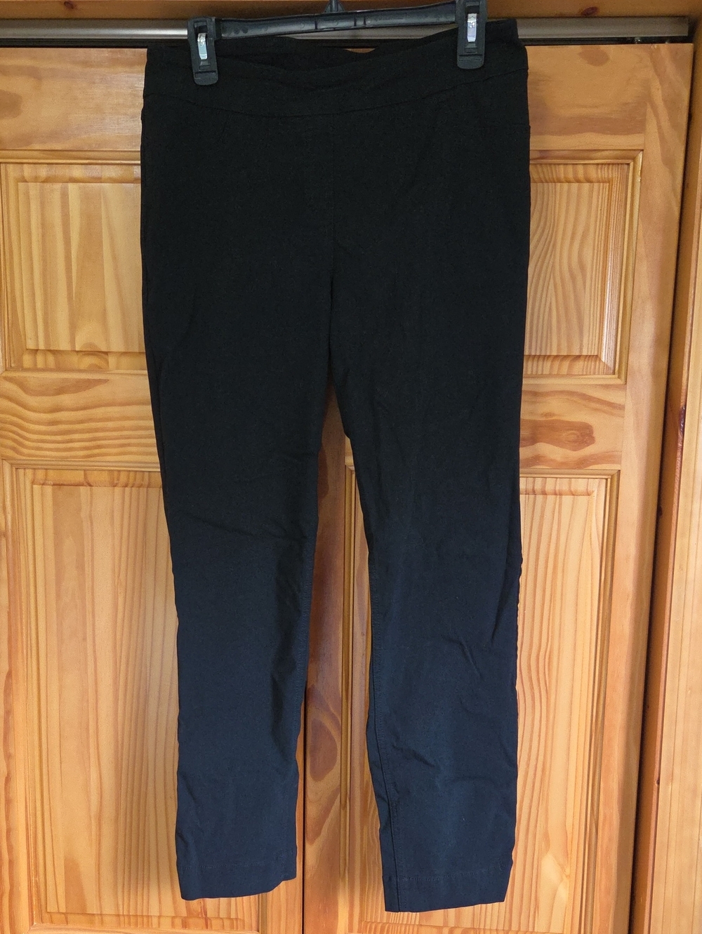 Multiples Slim-sation Black Pants with Pink Logo Detail